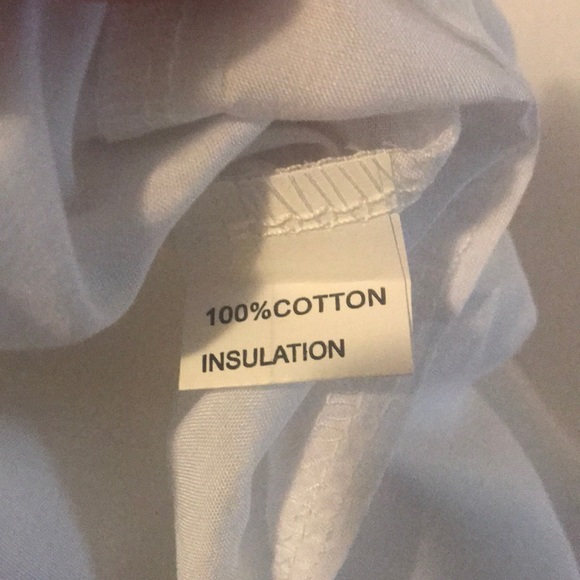 White Lace-Yoke Bishop Sleeve Top - Picture 5 of 6